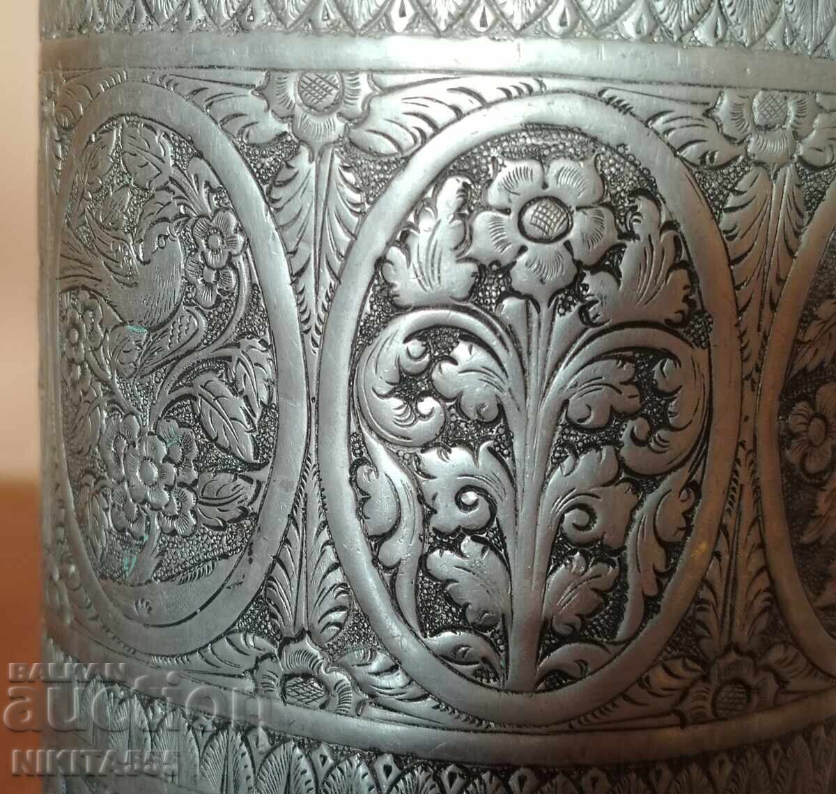 Παλιά ασημένια όμορφη βάση για ναργιλέ, βάζο, μπουκάλι - 5