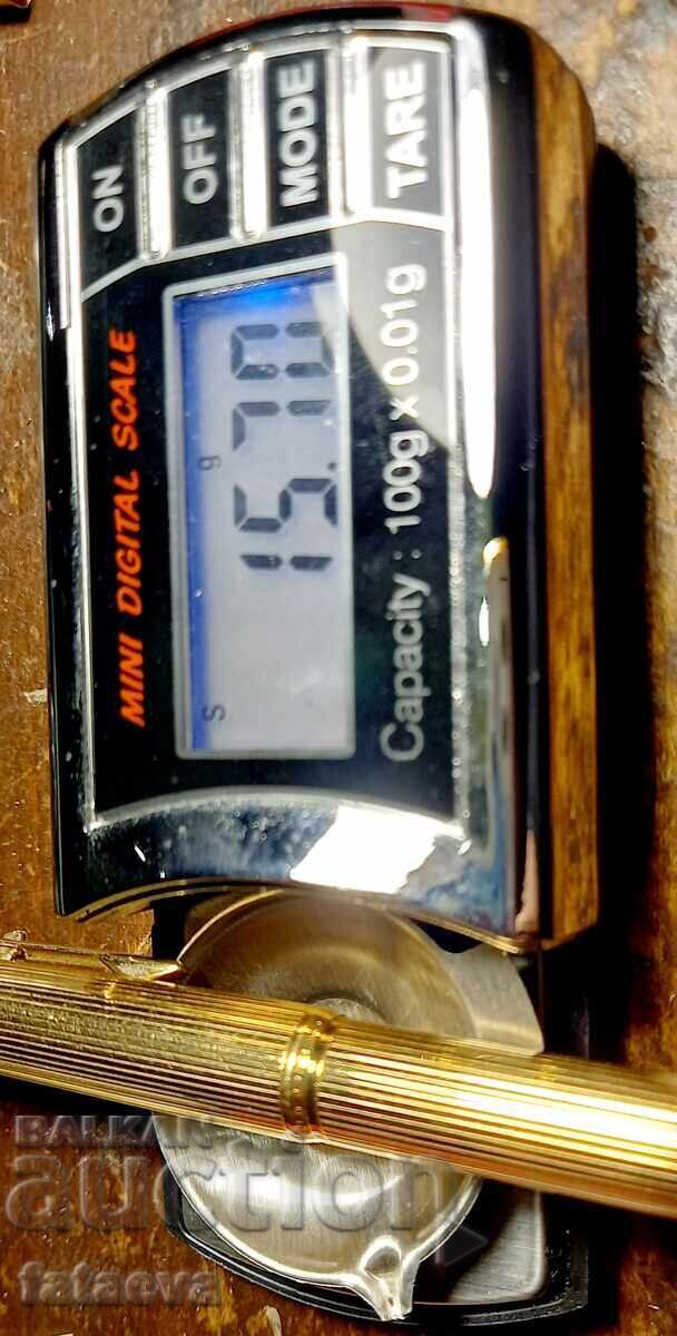 Golden Montblanc, fountain pen. Read the description - 5