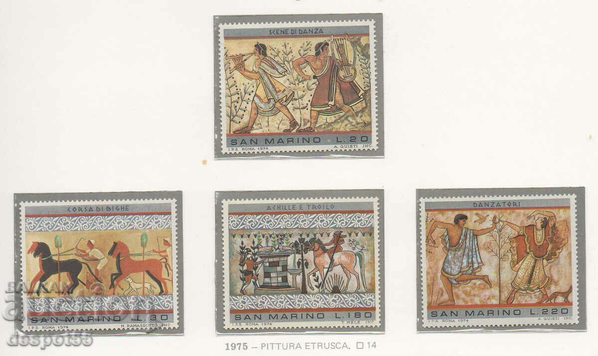 1975. Άγιος Μαρίνος. Τοιχογραφίες από τους Ετρούσκους. 1975. Άγιος Μαρίνος. Τοιχογραφίες από τους Ετρούσκους.