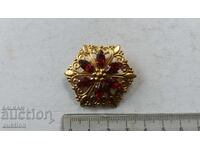 Broșă veche din bronz cu pietre