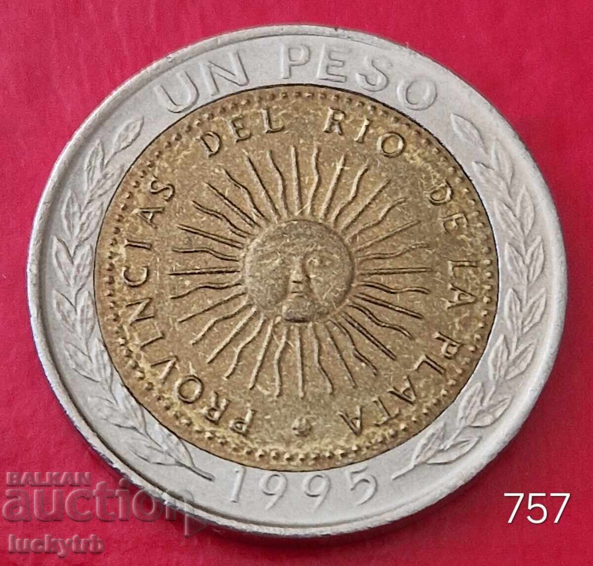 1 peso 1995 - Argentina