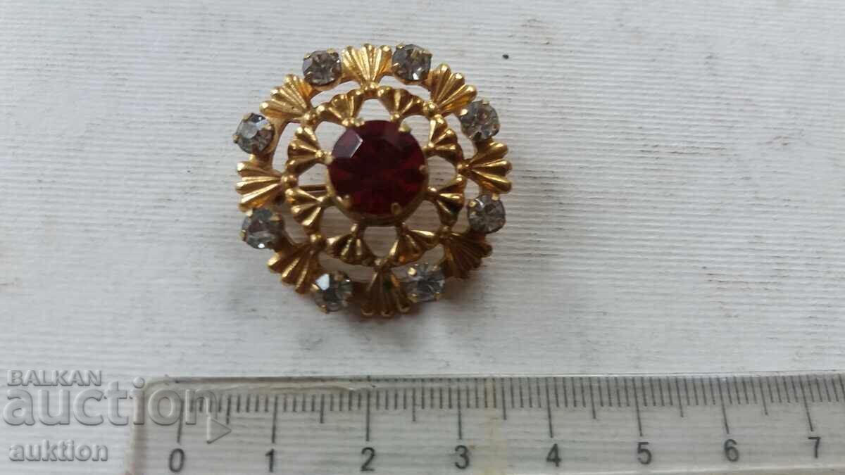 Аукцион СТАРА БРОШКА С КАМЪНИ