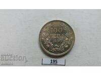 100 LEVA 1930 ANUL ARGINT BORIS 3 PENTRU COLECȚIE
