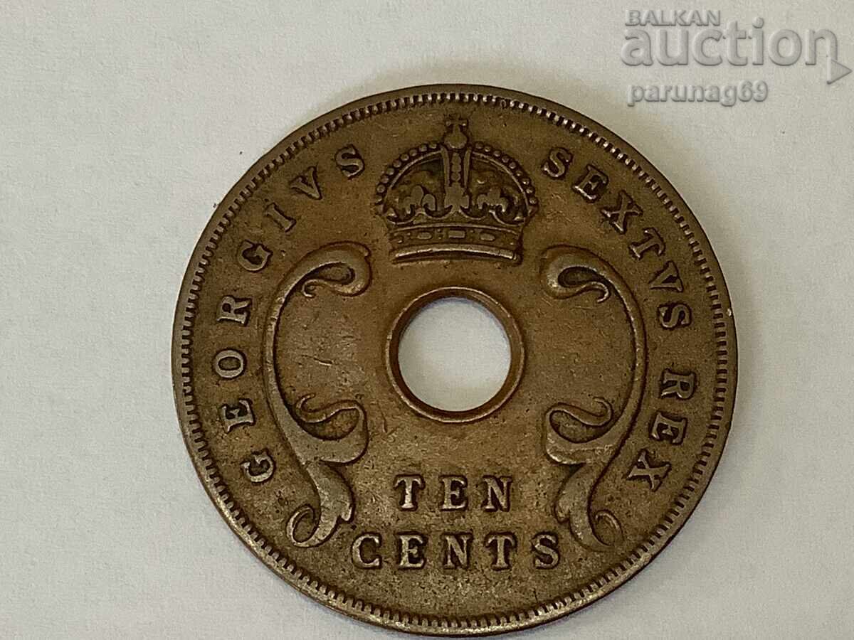 Британска Източна Африка 10 цента 1950 година с цена 6.00 лв. | € 3.07