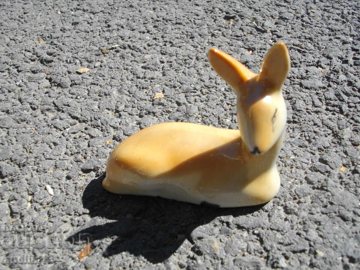 OLD BULGARIAN PORCELAIN DOE FAWN 1966 with price 45.00 BGN | € 23.01