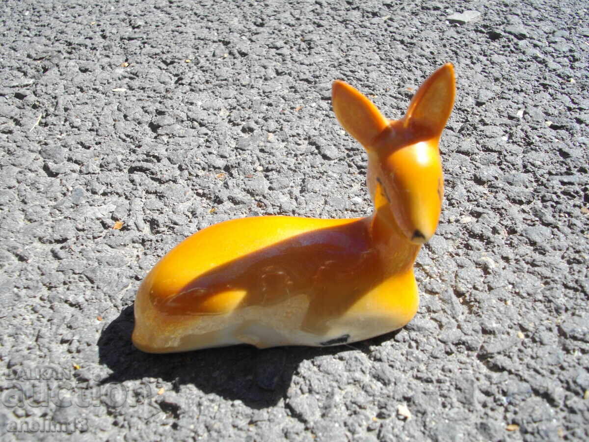 OLD BULGARIAN PORCELAIN DOE FAWN 1966 with price 45.00 BGN | € 23.01