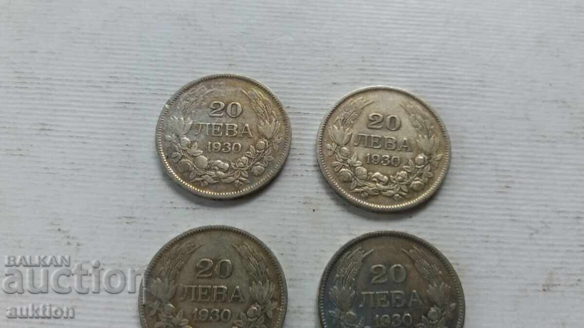 20 LEVA - 1930 YEAR - SILVER - BORIS - 3 - 4 PIECES with price 39.99 BGN | € 20.45 20 LEVA - 1930 YEAR - SILVER - BORIS - 3 - 4 PIECES with price 39.99 BGN | € 20.45