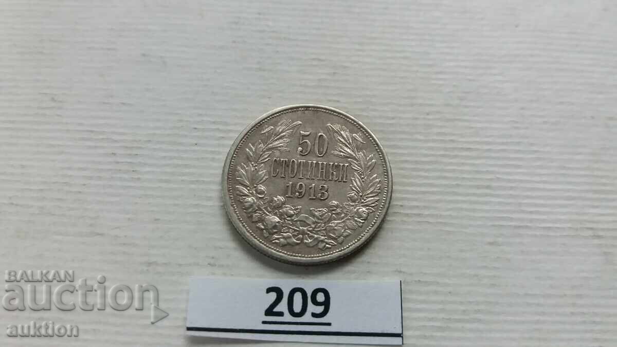 Licitație 50 STOTINKI 1913 GODINA ARGINT PENTRU COLECȚIE Licitație 50 STOTINKI 1913 GODINA ARGINT PENTRU COLECȚIE
