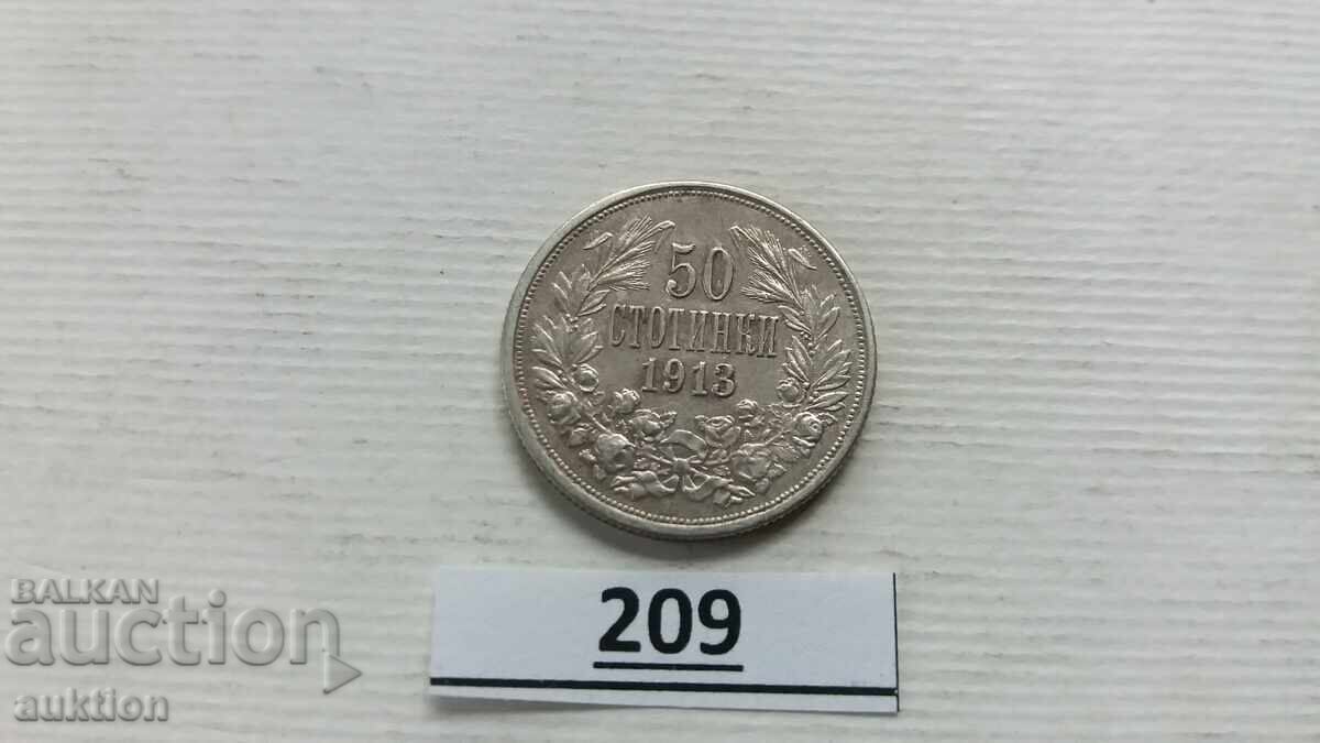 Livrarea 50 STOTINKI 1913 GODINA ARGINT PENTRU COLECȚIE Livrarea 50 STOTINKI 1913 GODINA ARGINT PENTRU COLECȚIE