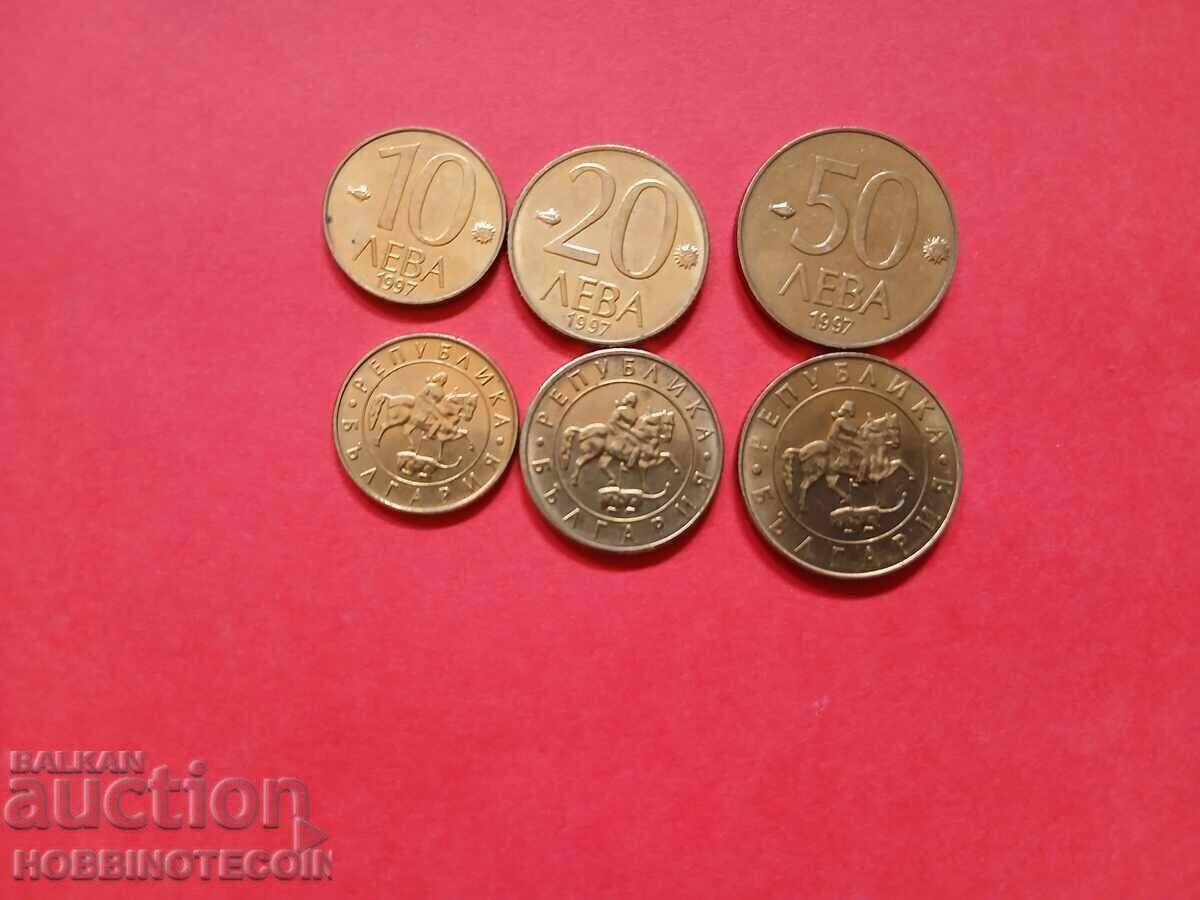 BULGARIA 10 20 50 Leva issue 1997 SET UNC
