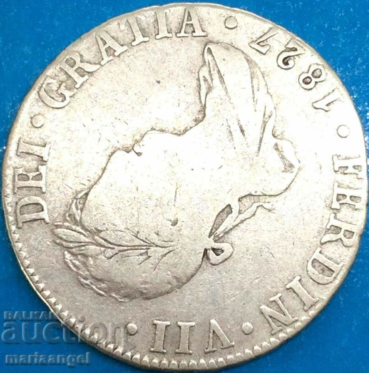 Ισπανία 2 reales 1827 Ferdinand VII 27mm ασήμι - σπάνιο - 5 Ισπανία 2 reales 1827 Ferdinand VII 27mm ασήμι - σπάνιο - 5