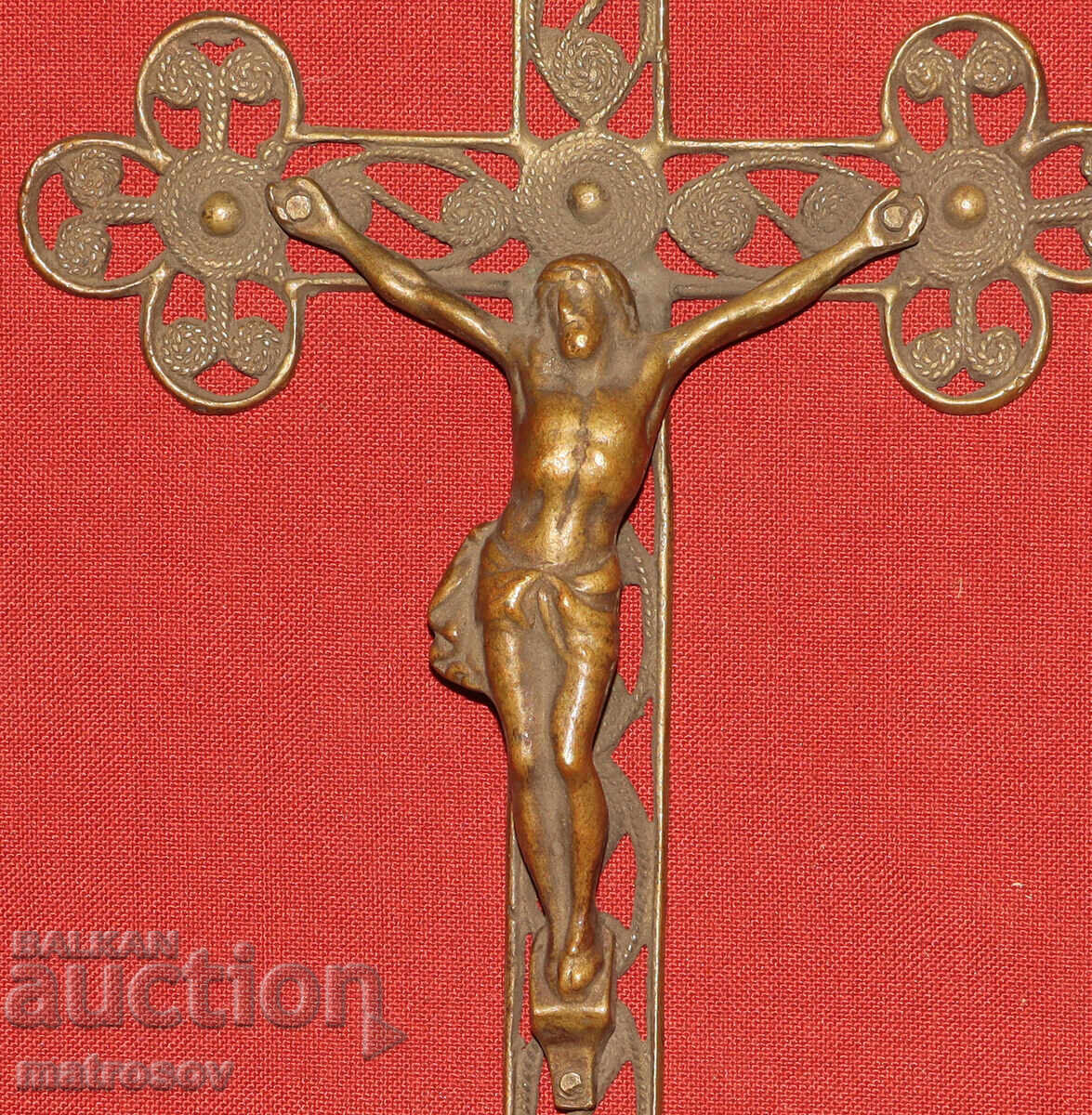 Cruce veche din alamă, răstignire - 5