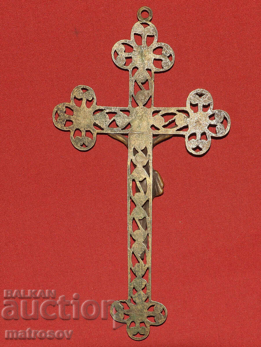 Cruce veche din alamă, răstignire - 6