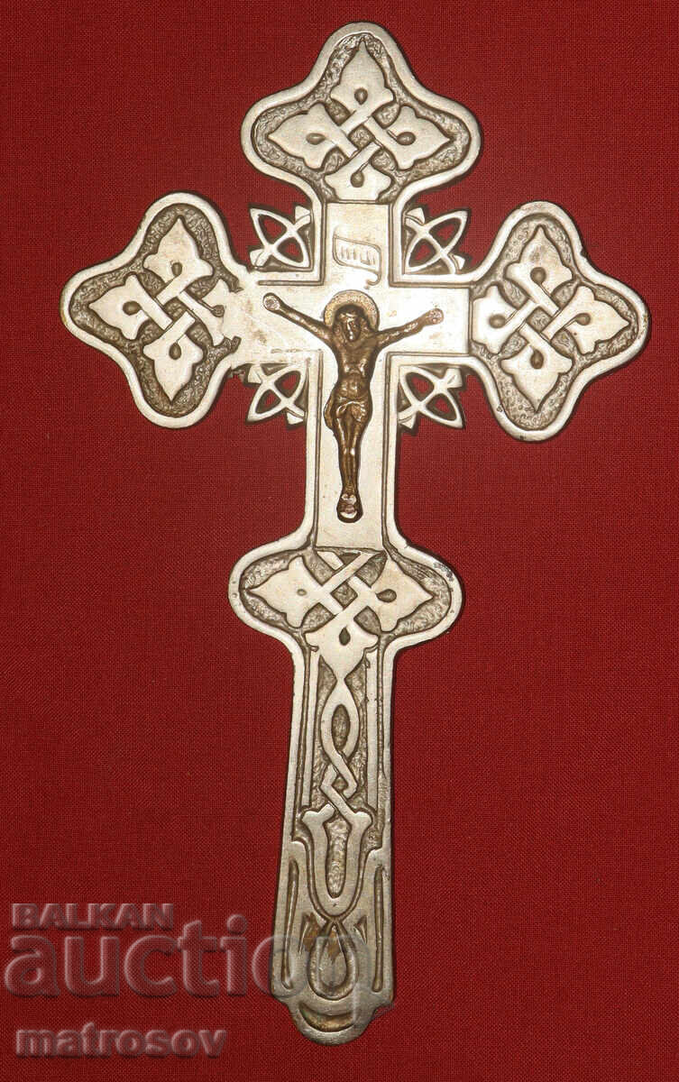 Metal cross with brass details, cross, crucifix with price 220.00 BGN | € 112.48