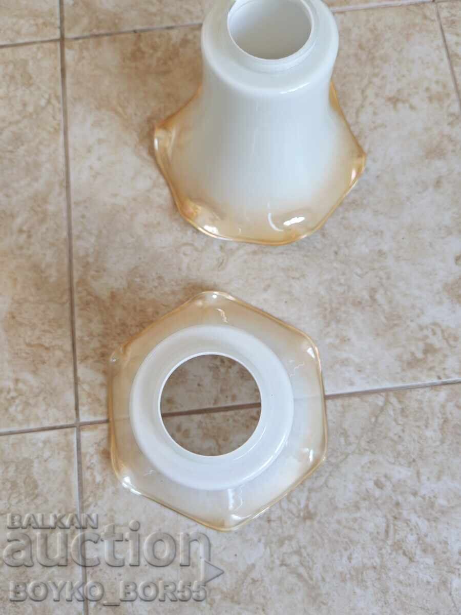 Two Antique Glass Lamp and Chandelier Shades with price 45.00 BGN | € 23.01