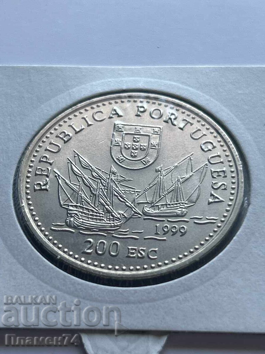200 escudos 1999 Portugalia Duarte Pacheco Pereira cu preț 10.00 BGN | € 5.11