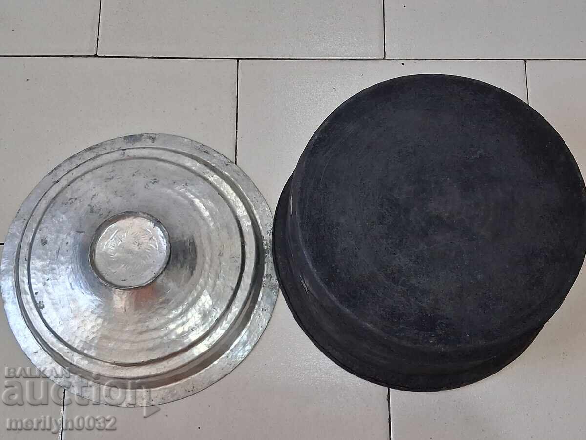 Χάλκινη κατσαρόλα με καπάκι, χάλκινο σκεύος - 7