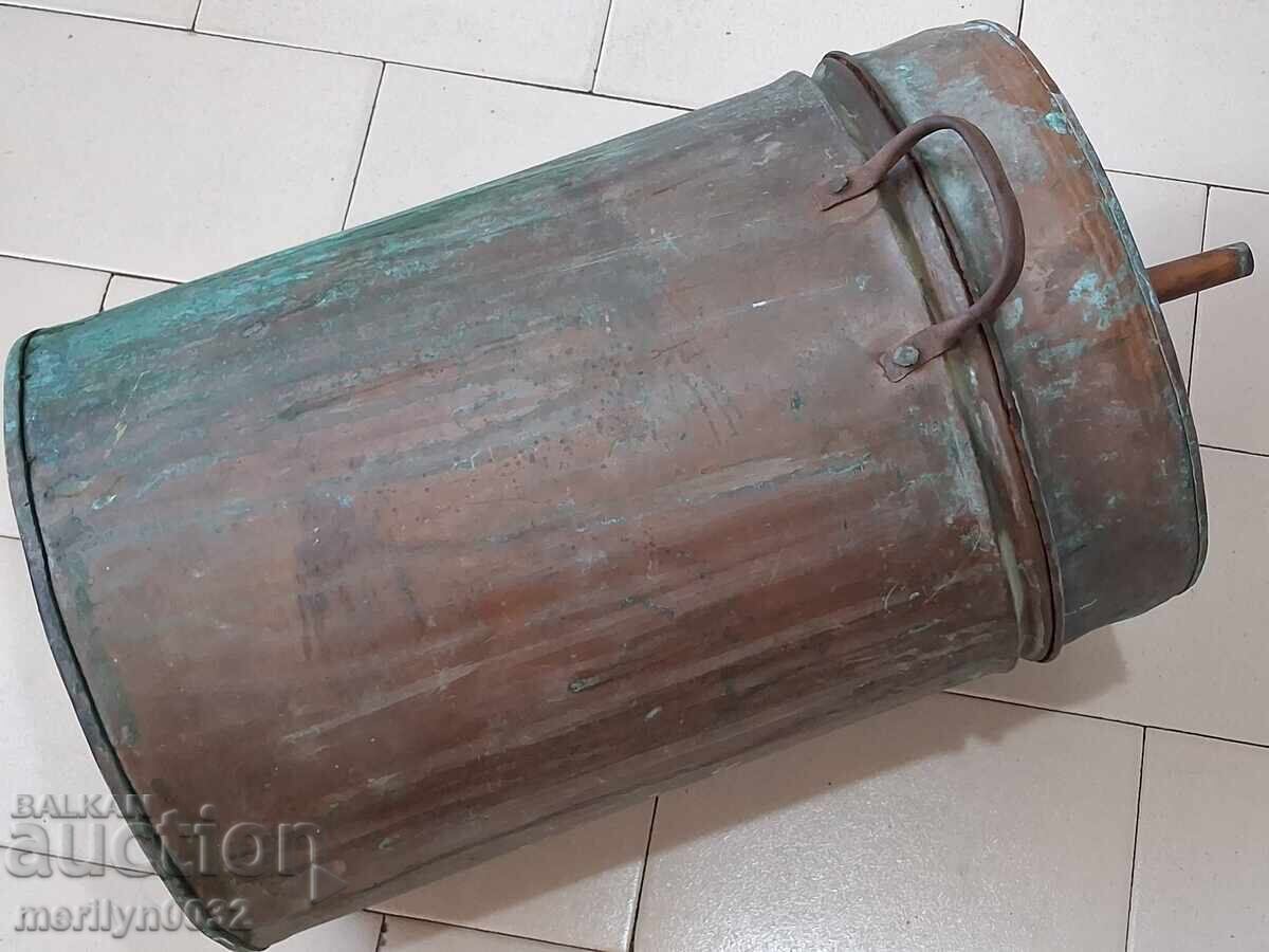 Σπιτικό καζάνι για ρακή χωρίς σωλήνα και σερπαντίνα χάλκινο με καπάκι με τιμή 219.00 BGN | € 111.97