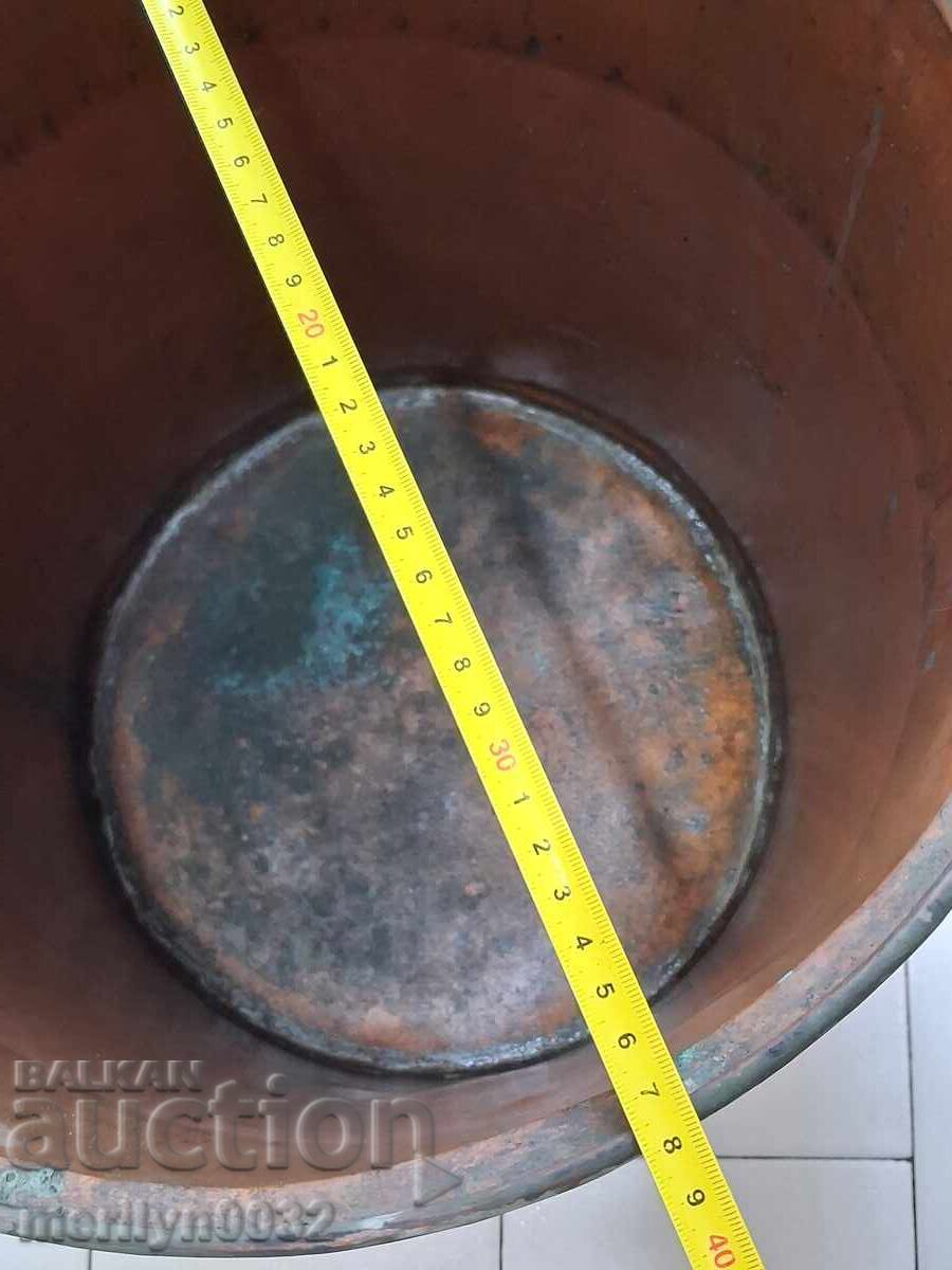 Σπιτικό καζάνι για ρακή χωρίς σωλήνα και σερπαντίνα χάλκινο με καπάκι - 5