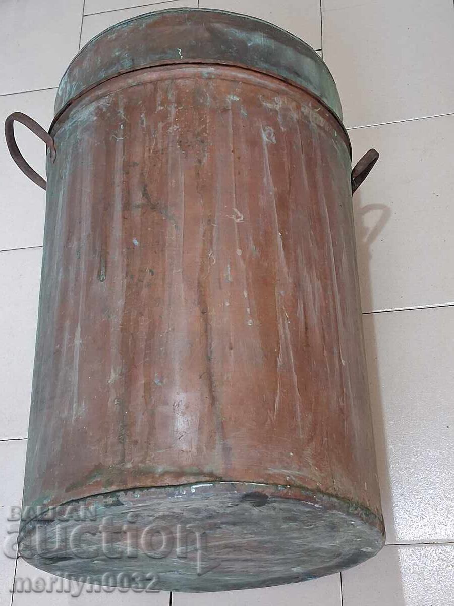 Σπιτικό καζάνι για ρακή χωρίς σωλήνα και σερπαντίνα χάλκινο με καπάκι - 7