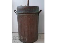 Σπιτικό καζάνι για ρακή χωρίς σωλήνα και σερπαντίνα χάλκινο με καπάκι