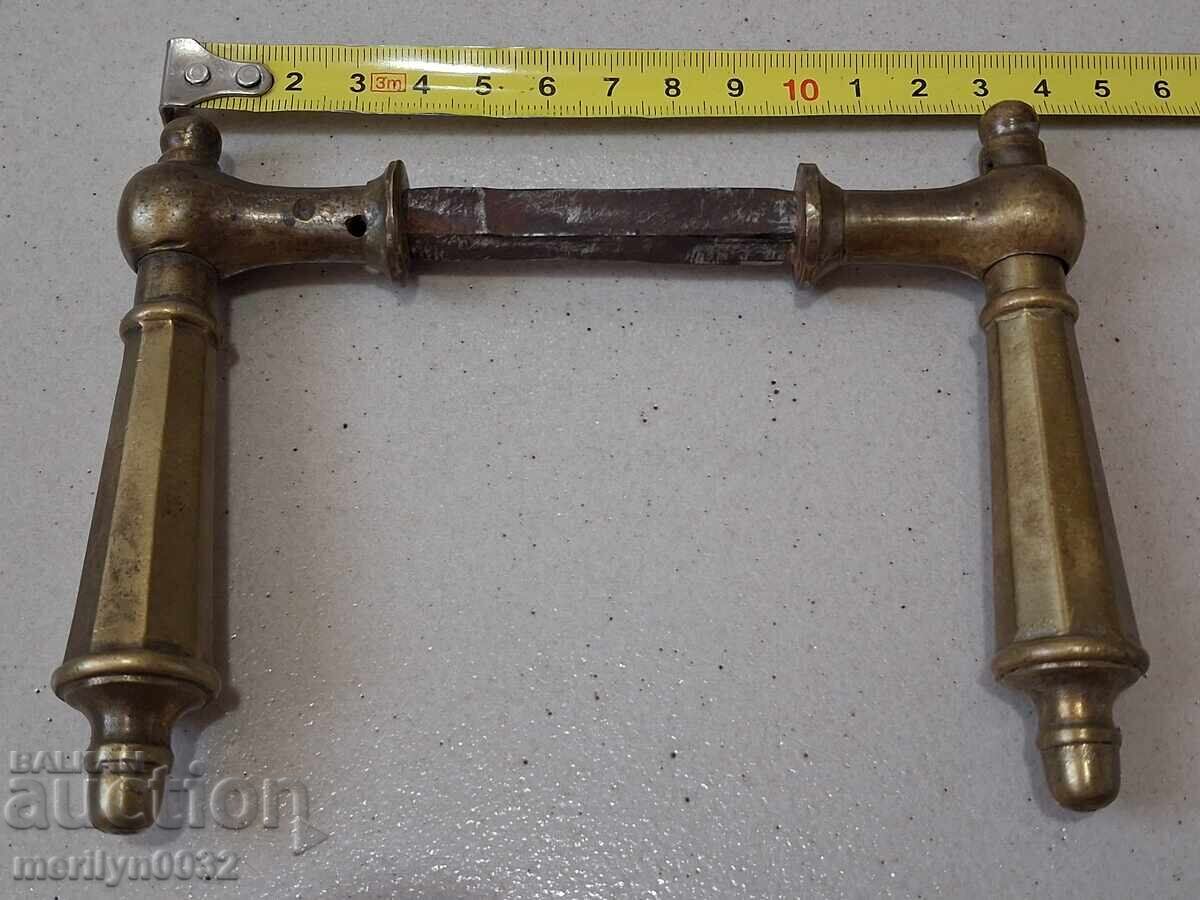 Стара брава  бронзов обков ръкохватки Царство България - 5