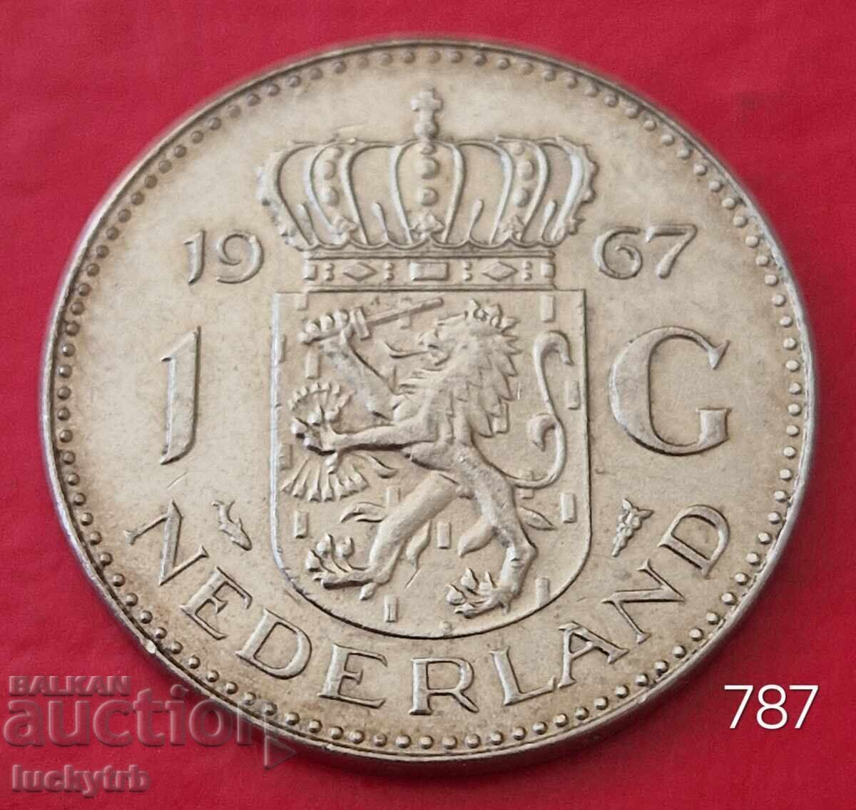 1 гулден 1967 - Нидерландия