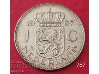 1 гулден 1967 - Нидерландия