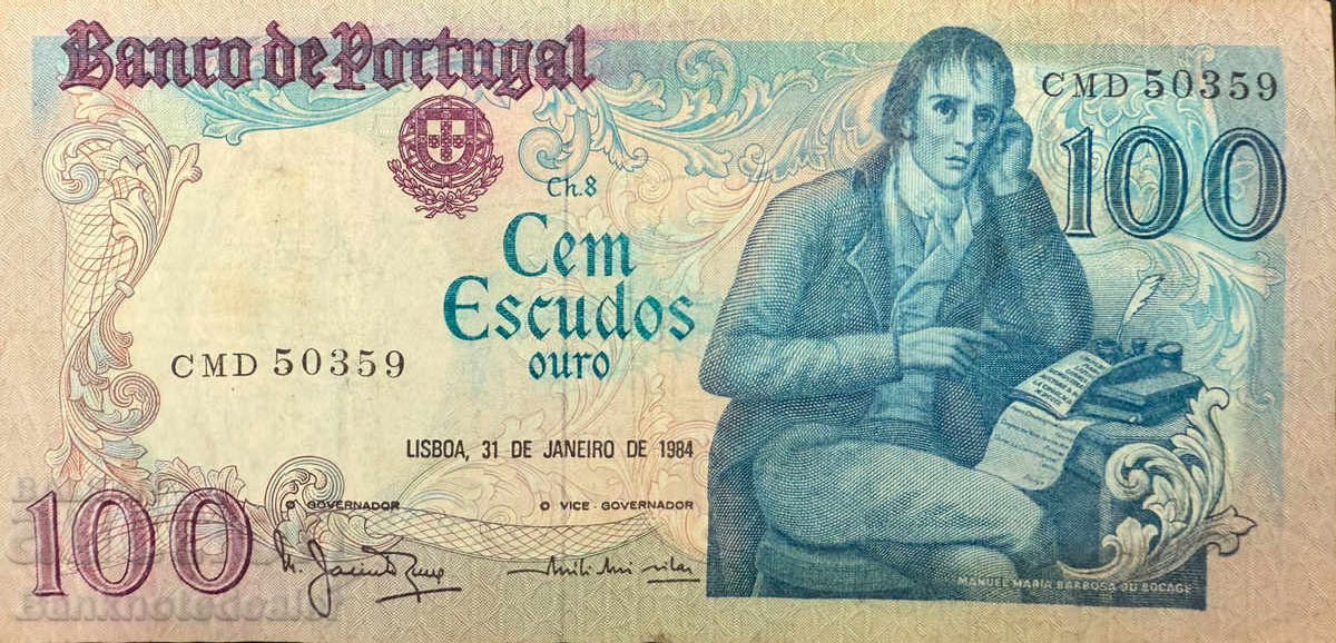 Portugalia 100 Escudos 1984 Pick 178a Ref 0359