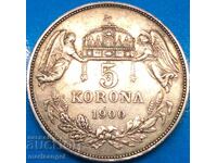 5 coroane 1900 5 coroane Austria Ungaria Îngeri argint