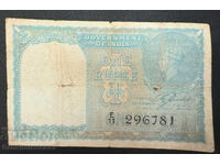 India Regele George VI 1 Rupie 1940 Pick 1940