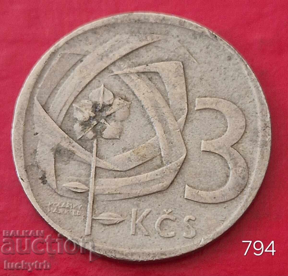 3 Koruny 1965 - Czechoslovakia 3 Koruny 1965 - Czechoslovakia