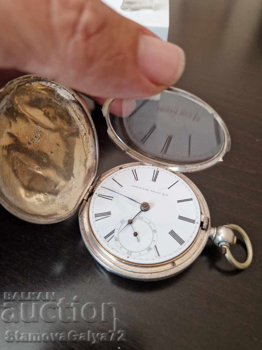 Σπάνιο αμερικανικό ασημένιο ρολόι τσέπης Appleton Tracy & με τιμή 693.00 BGN | € 354.33
