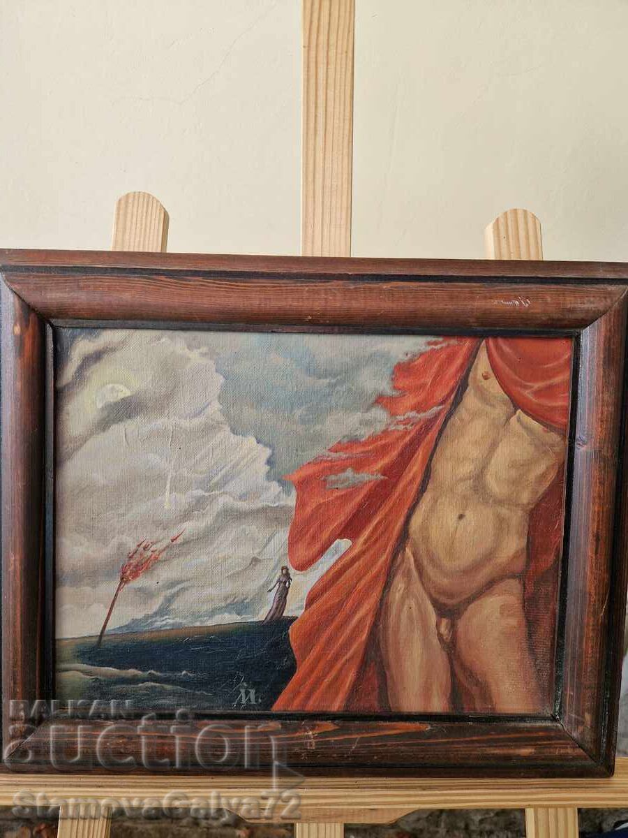 Δημοπρασία Υπέροχος πίνακας λάδι σε καμβά Βούλγαρος καλλιτέχνης