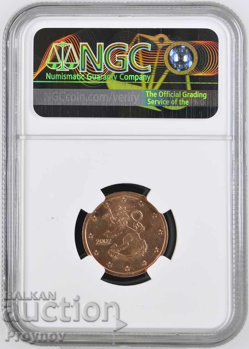 5C - 2002 Finland Mint Error - 5