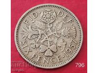 6 pence 1957 - Great Britain