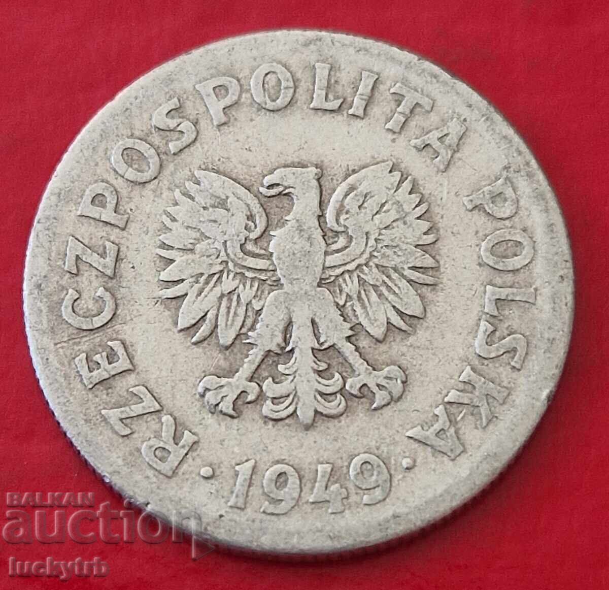 50 grosha 1949 - Πολωνία με τιμή € 0.20 | 0.39 BGN 50 grosha 1949 - Πολωνία με τιμή € 0.20 | 0.39 BGN