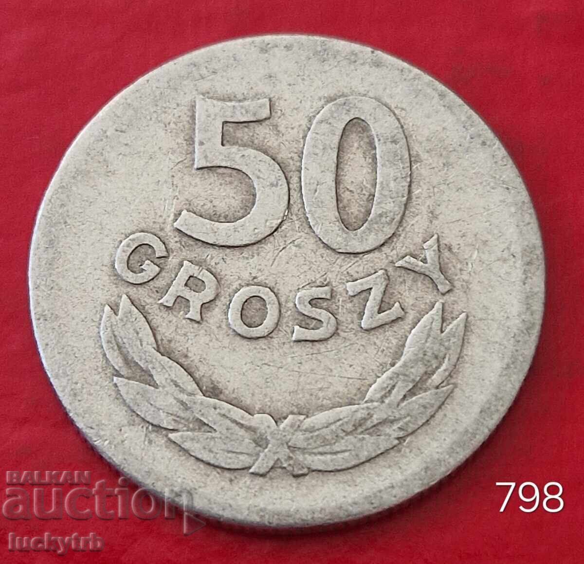 50 groszy 1949 - Polonia