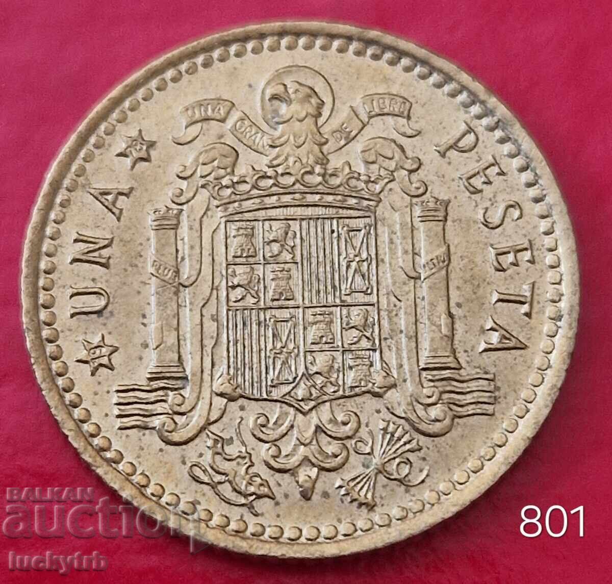1 peseta 1975 "78" - Spania 1 peseta 1975 "78" - Spania