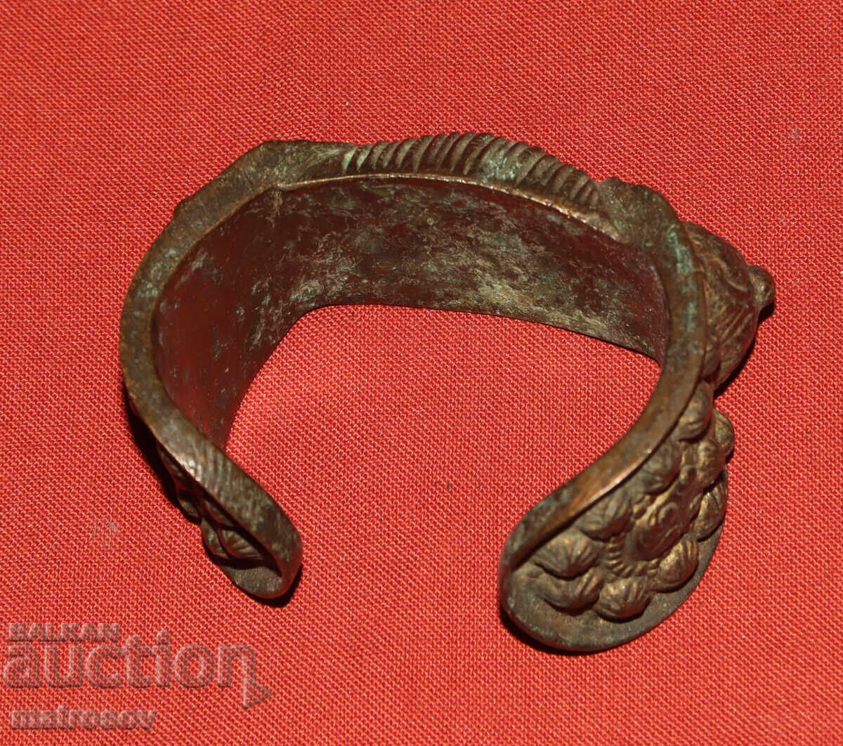 Brățară veche tradițională din bronz, bijuterie, cataramă - 5