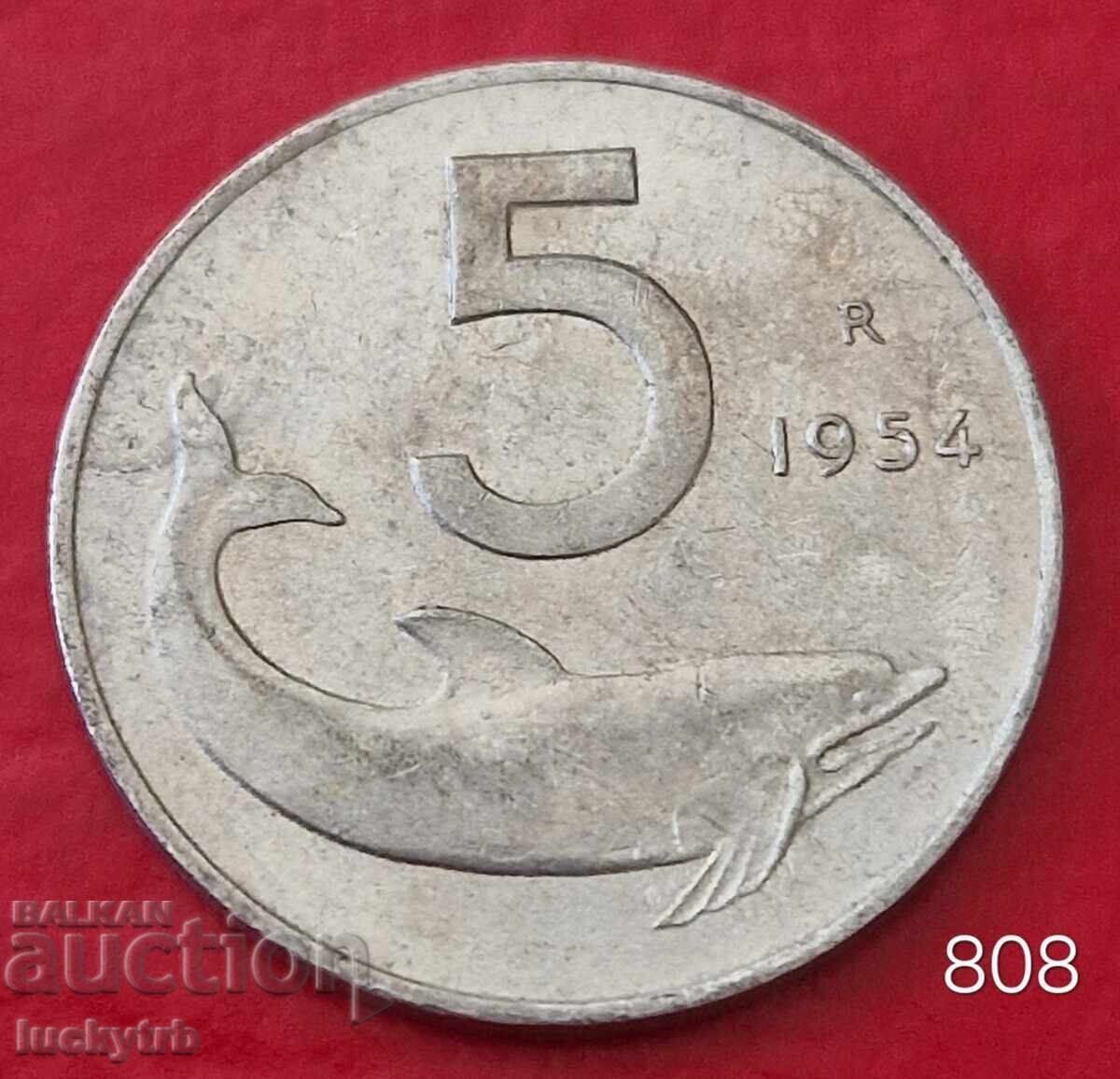 5 лири 1954 - Италия 5 лири 1954 - Италия