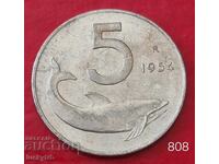 5 Lire 1954 - Italy