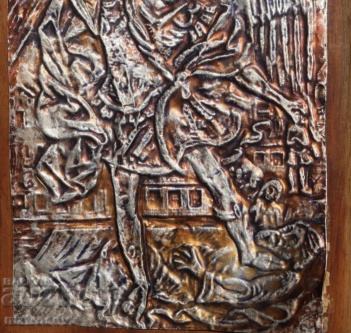 Παράδοση Μεταλλική πλακέτα εικόνα Αγίου Αρχαγγέλου Μιχαήλ