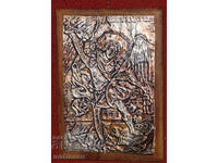 Plachetă metalică icoană Sf. Arhanghel Mihail