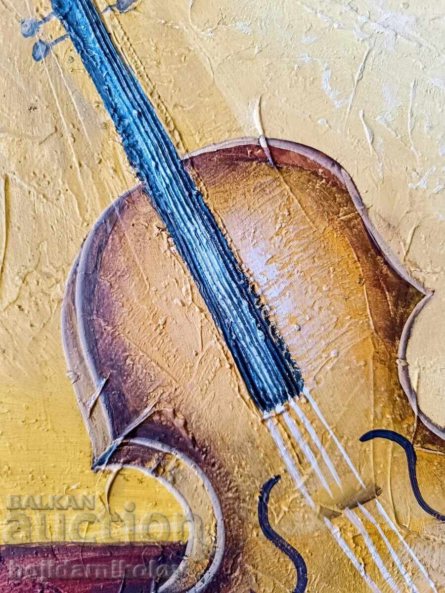 Delivery of Original Painting/MUSIC/55/46/Signed/Artist's Technique