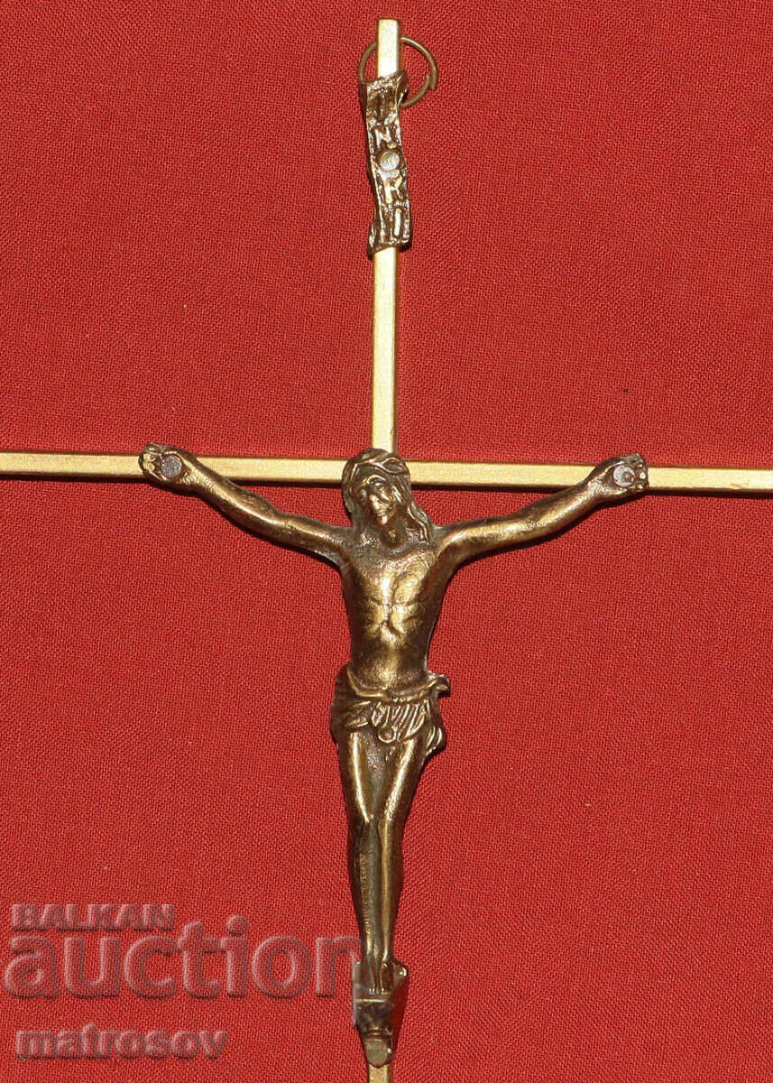 Διακοσμητικός ορειχάλκινος σταυρός, εσταυρωμένος με τιμή 140.00 BGN | € 71.58