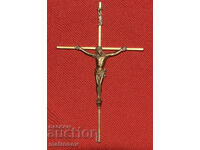 Cruce decorativă din alamă, răstignire