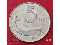 5 λίρες 1955 - Ιταλία