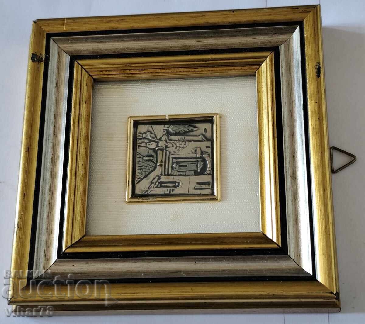 Small picture with a silver plaque - 6