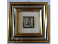 Small picture with a silver plaque